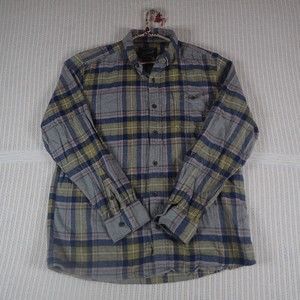 Vintage Woolrich Men's Button Up Long Sleeve Flannel Shirt Size: L